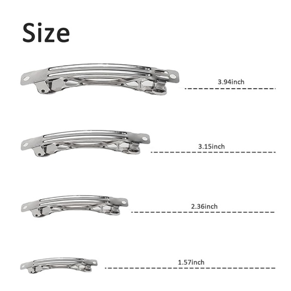 Set of 2 medium pearl flower French barrettes - Picture 6 of 7